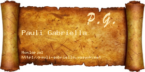 Pauli Gabriella névjegykártya
