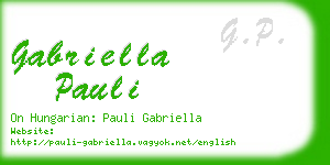 gabriella pauli business card